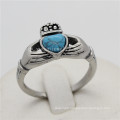 Yudan Jewelry Factory Custom Stainless Steel Turquoise Ring Men